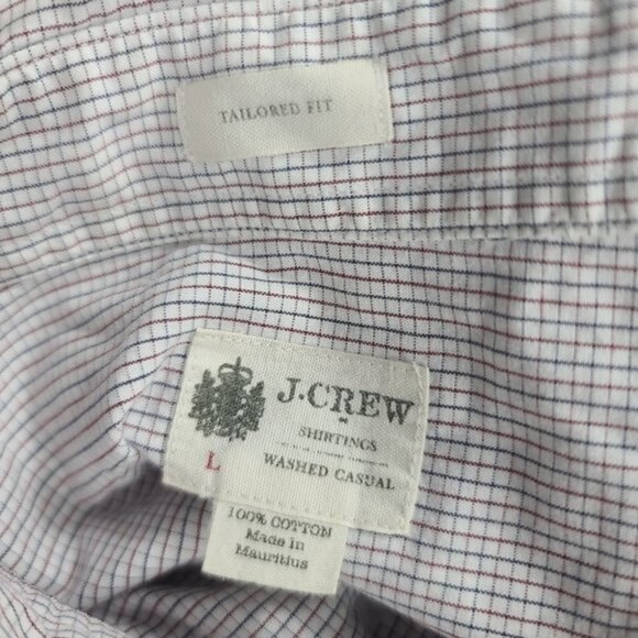 J. Crew Factory Tailored Fit Washed Casual Cotton Button Down Long Sleeve Shirt - Picture 6 of 8
